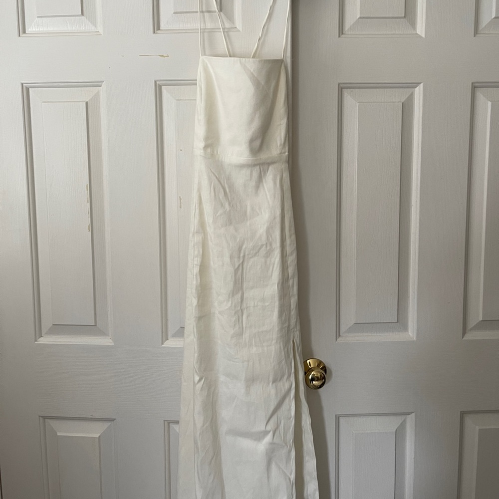White Zara linen dress